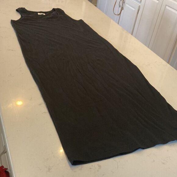 PACT Soft Spun Dress 100% Organic Cotton Black Sleeveless Column Maxi Dress Sm - Picture 5 of 12